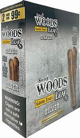 GOOD TIMES - WOODS LEAF 2 FOR $ 1.49 SILVER